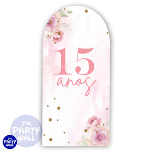 Quince Años - Funda para mampara de punta redonda o rectangular Mampara de punta redonda