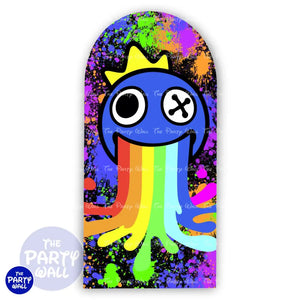 Rainbow Friends - Funda para mampara de punta redonda o rectangular Mampara de punta redonda