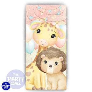 Safari Cute - Funda para mampara de punta redonda o rectangular Mampara de punta redonda