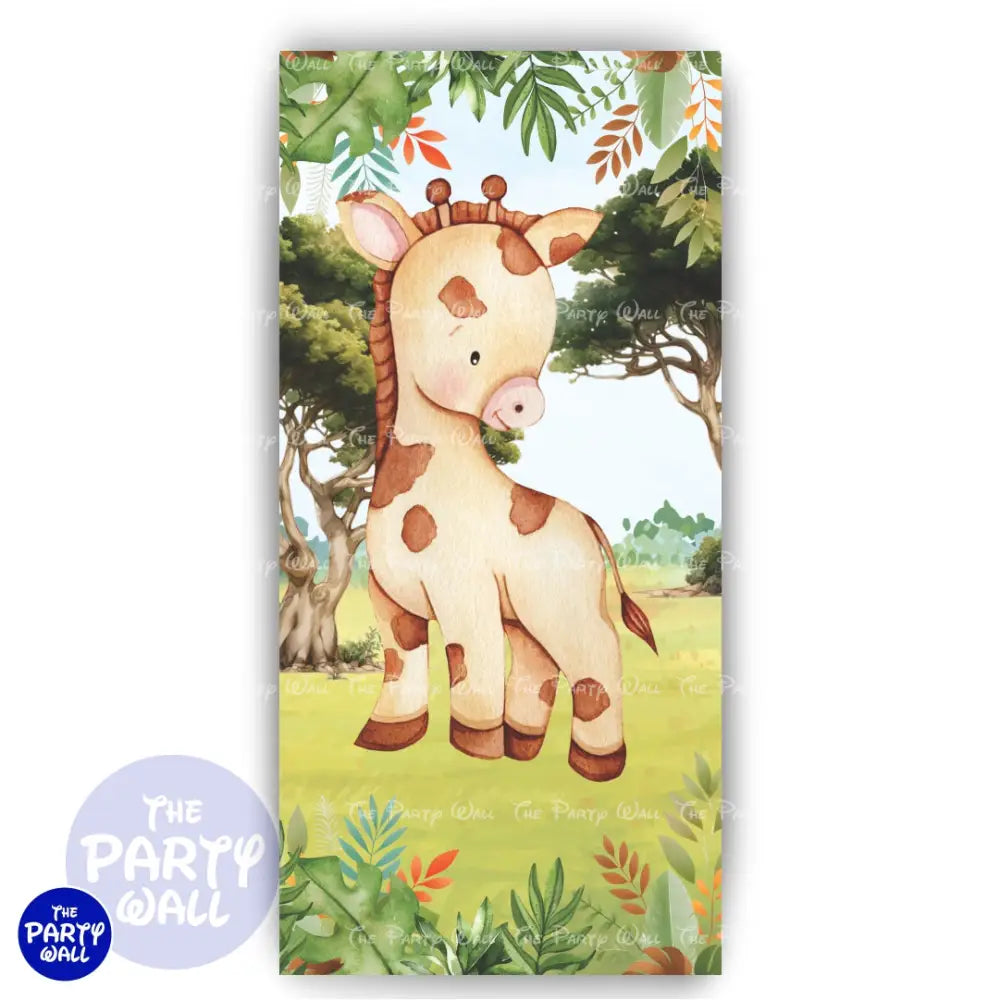 Safari Cute - Funda para mampara de punta redonda o rectangular Mampara de punta redonda
