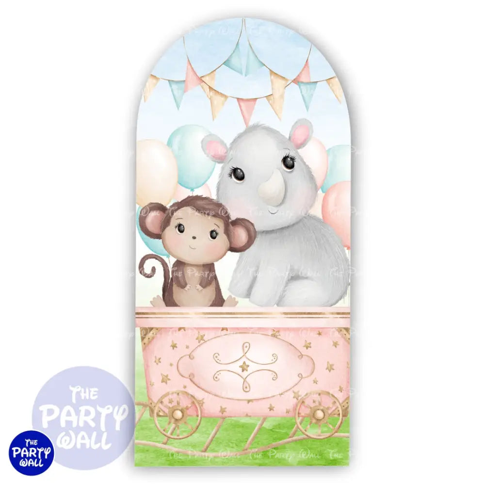 Safari Cute - Funda para mampara de punta redonda o rectangular Mampara de punta redonda