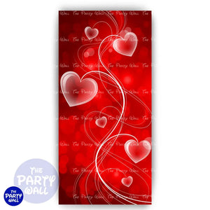 San Valentín - Funda para mampara de punta redonda o rectangular Mampara de punta redonda