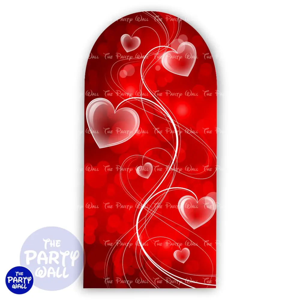 San Valentín - Funda para mampara de punta redonda o rectangular Mampara de punta redonda