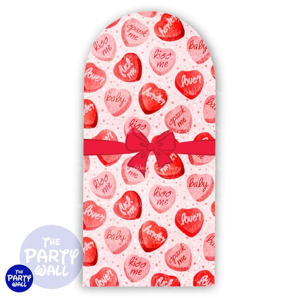 San Valentín - Funda para mampara de punta redonda o rectangular Mampara de punta redonda