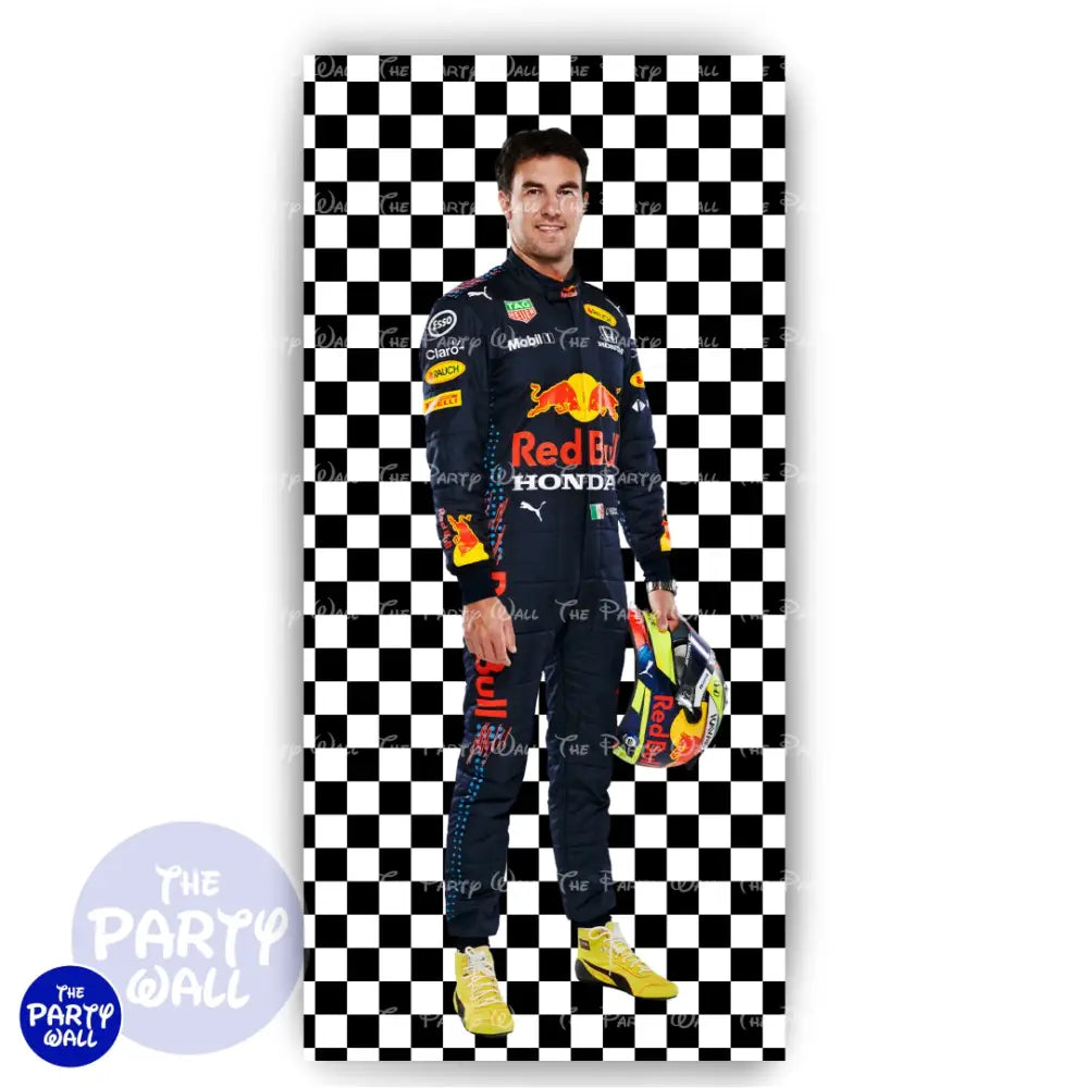 Sergio Pérez F1 - Funda para mampara de punta redonda o rectangular Mampara de punta redonda