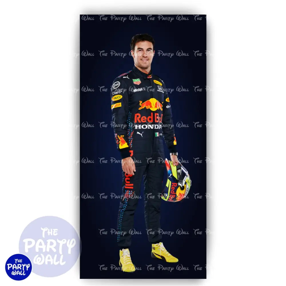 Sergio Pérez F1 - Funda para mampara de punta redonda o rectangular Mampara de punta redonda