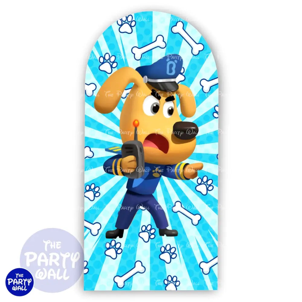 Sheriff Labrador - Funda para mampara de punta redonda o rectangular Mampara de punta redonda