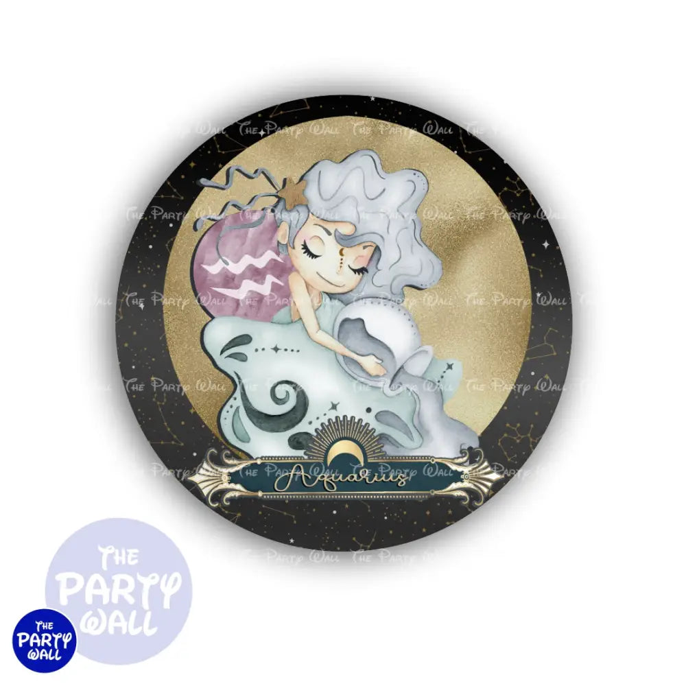 Signos Zodiacales - Funda para mampara circular Circular