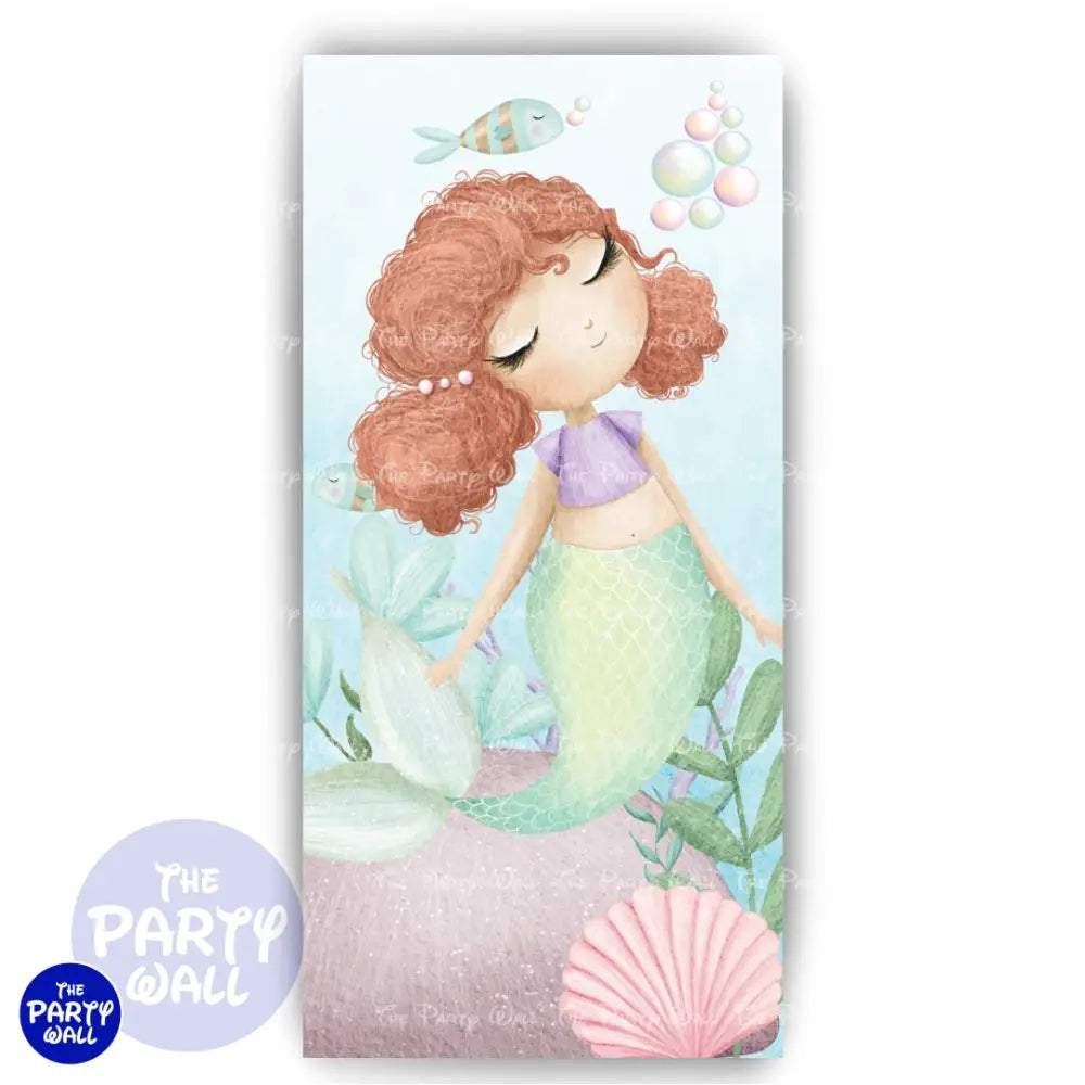 Sirenas Cute - Funda para mampara de punta redonda o rectangular Mampara de punta redonda