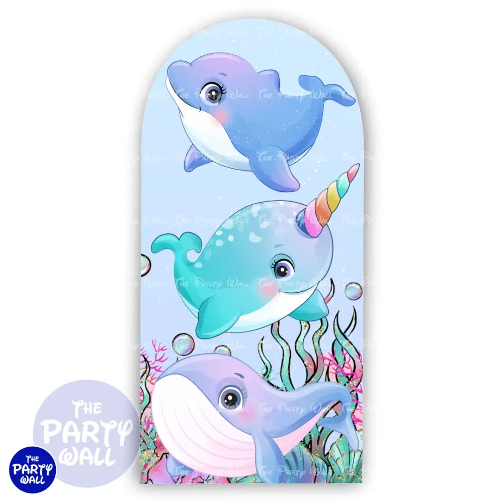 Sirenas Cute - Funda para mampara de punta redonda o rectangular Mampara de punta redonda