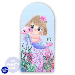 Sirenas Cute - Funda para mampara de punta redonda o rectangular Mampara de punta redonda