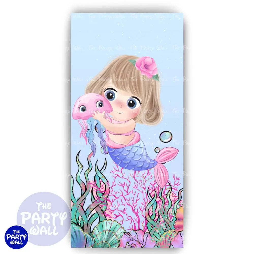 Sirenas Cute - Funda para mampara de punta redonda o rectangular Mampara de punta redonda