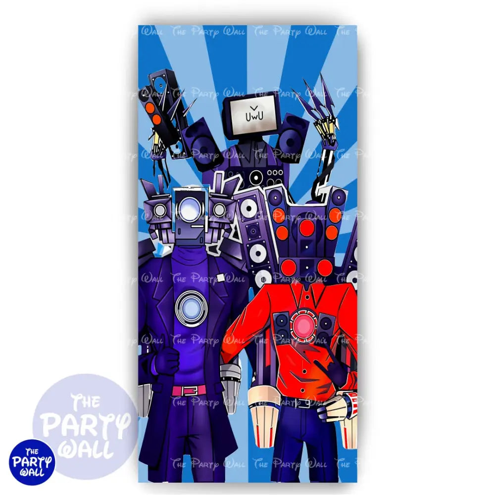 Skibidi Toilet - Funda para mampara de punta redonda o rectangular Mampara de punta redonda