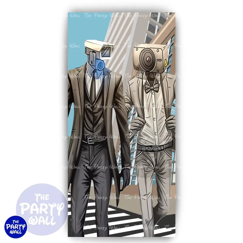 Skibidi Toilet - Funda para mampara de punta redonda o rectangular Mampara de punta redonda