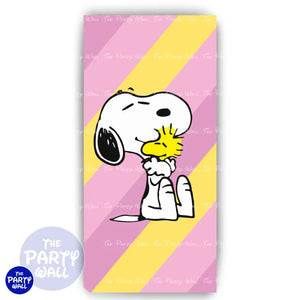 Snoopy - Funda para mampara de punta redonda o rectangular Mampara de punta redonda