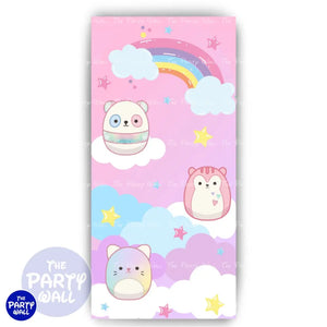 Squish Mallows - Funda para mampara de punta redonda o rectangular Mampara de punta redonda