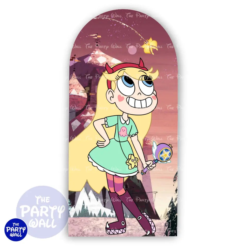 Star Vs. Las Fuerzas Del Mal - Funda para mampara de punta redonda o rectangular Mampara de punta redonda