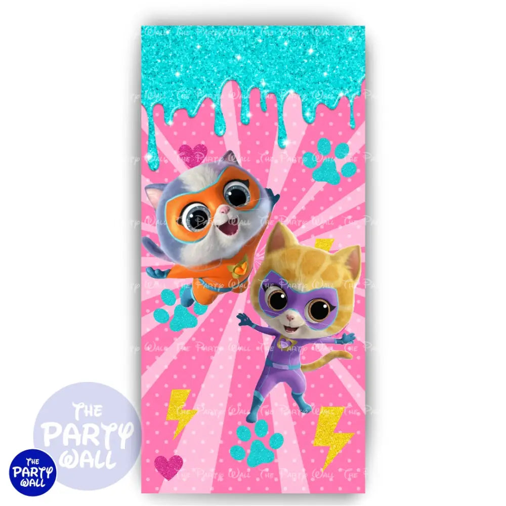 Super Kitties - Funda para mampara de punta redonda o rectangular Mampara de punta redonda