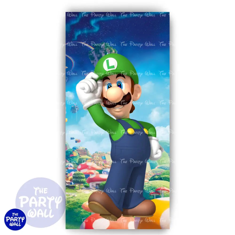 Super Mario - Funda para mampara de punta redonda o rectangular Mampara de punta redonda