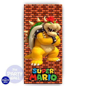 Super Mario - Funda para mampara de punta redonda o rectangular Mampara de punta redonda