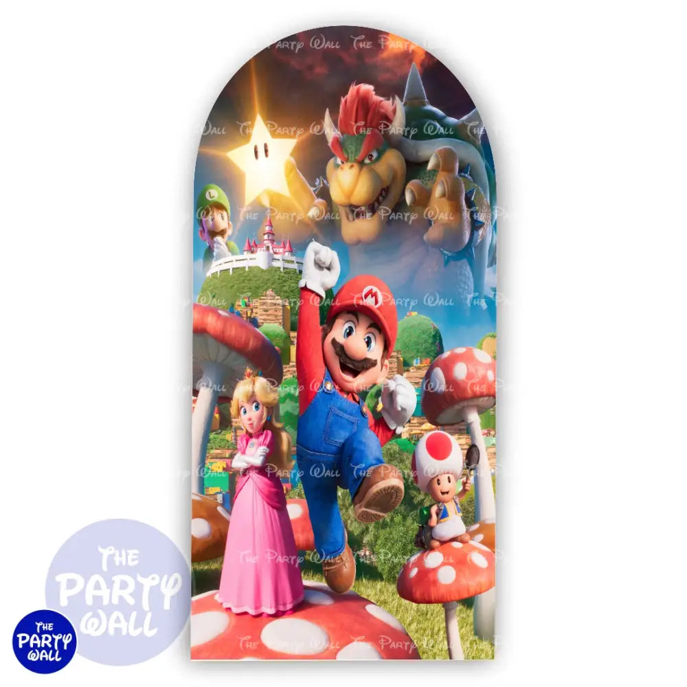 Super Mario - Funda para mampara de punta redonda o rectangular Mampara de punta redonda