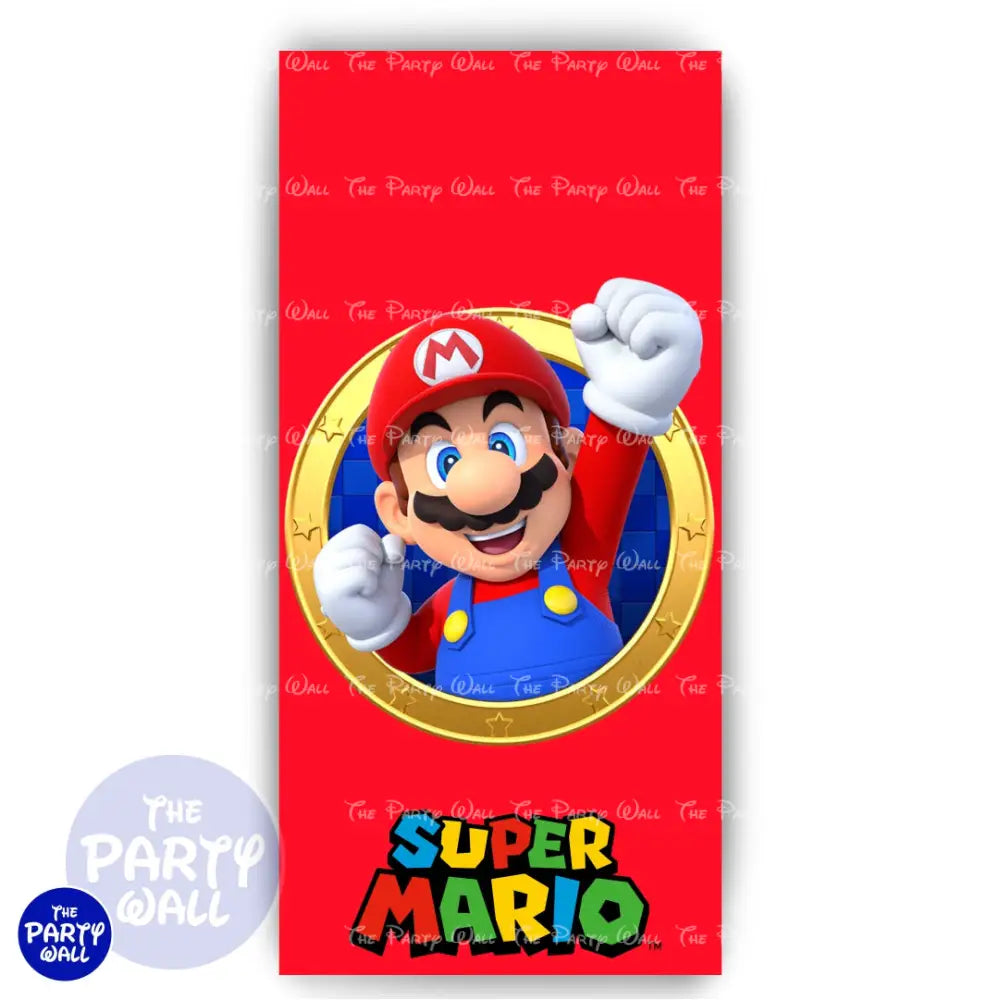 Super Mario - Funda para mampara de punta redonda o rectangular Mampara de punta redonda