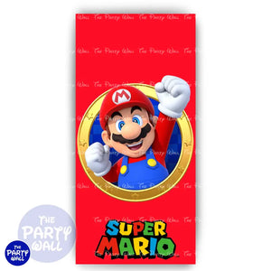 Super Mario - Funda para mampara de punta redonda o rectangular Mampara de punta redonda