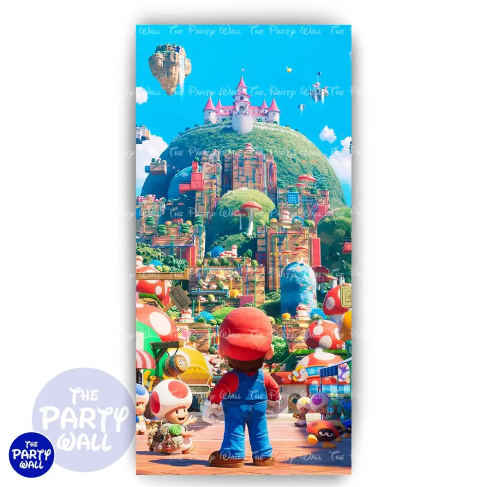 Super Mario - Funda para mampara de punta redonda o rectangular Mampara de punta redonda