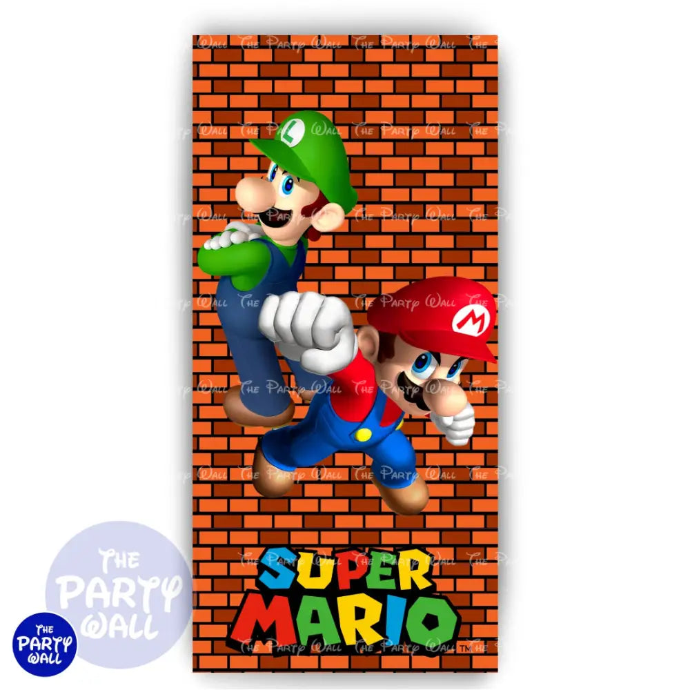 Super Mario - Funda para mampara de punta redonda o rectangular Mampara de punta redonda