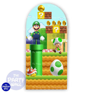 Super Mario - Funda para mampara de punta redonda o rectangular Mampara de punta redonda