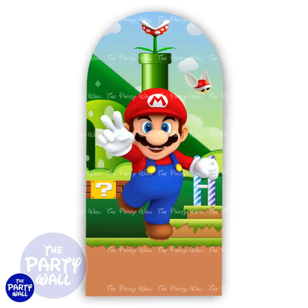 Super Mario - Funda para mampara de punta redonda o rectangular Mampara de punta redonda