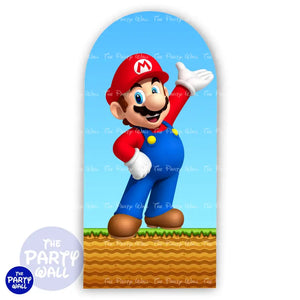Super Mario - Funda para mampara de punta redonda o rectangular Mampara de punta redonda