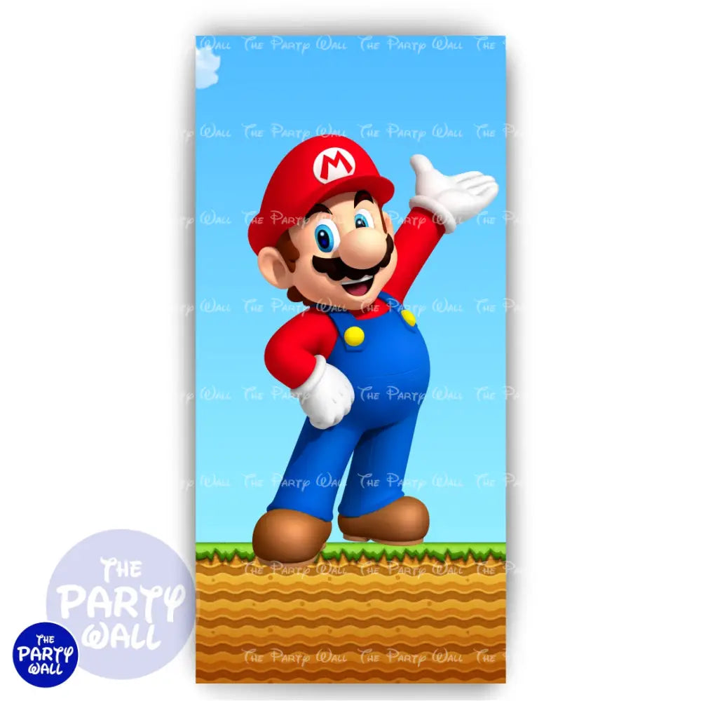 Super Mario - Funda para mampara de punta redonda o rectangular Mampara de punta redonda