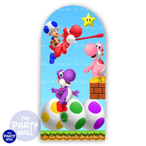 Super Mario - Funda para mampara de punta redonda o rectangular Mampara de punta redonda