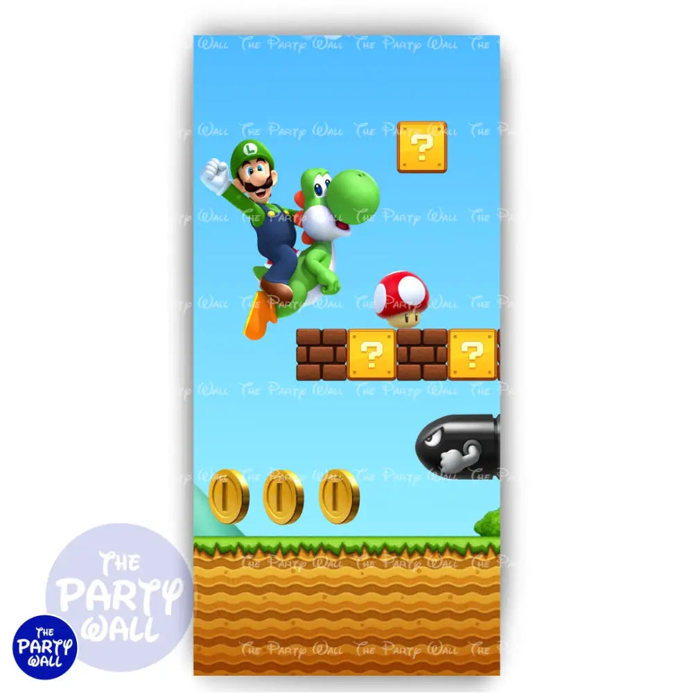 Super Mario - Funda para mampara de punta redonda o rectangular Mampara de punta redonda
