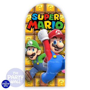 Super Mario - Funda para mampara de punta redonda o rectangular Mampara de punta redonda