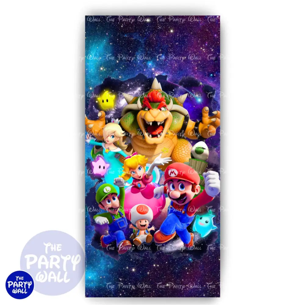 Super Mario - Funda para mampara de punta redonda o rectangular - Mampara de punta redonda