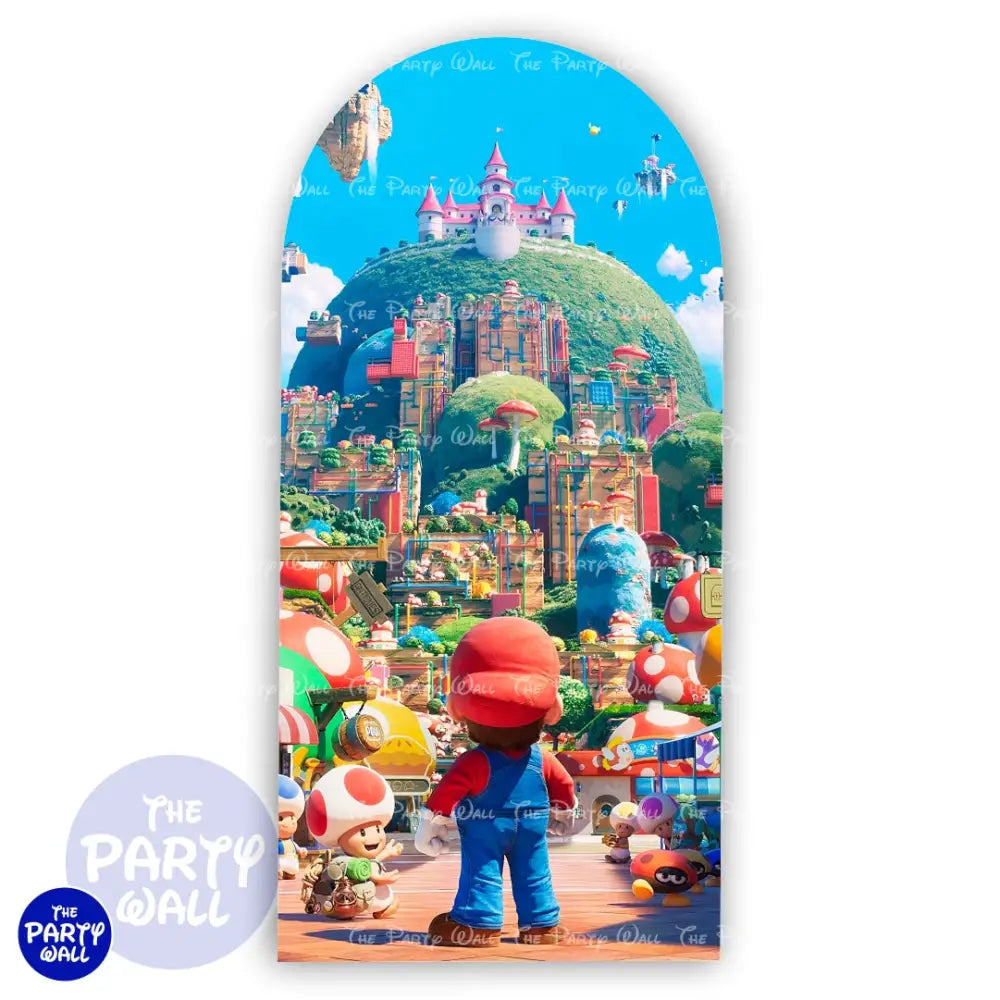 Super Mario - Funda para mampara de punta redonda o rectangular Mampara de punta redonda