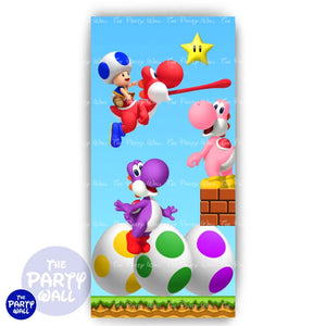 Super Mario - Funda para mampara de punta redonda o rectangular Mampara de punta redonda