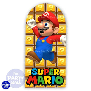 Super Mario - Funda para mampara de punta redonda o rectangular Mampara de punta redonda