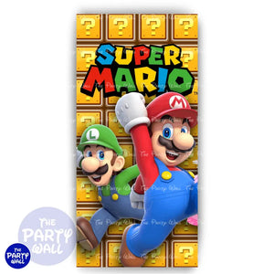 Super Mario - Funda para mampara de punta redonda o rectangular Mampara de punta redonda