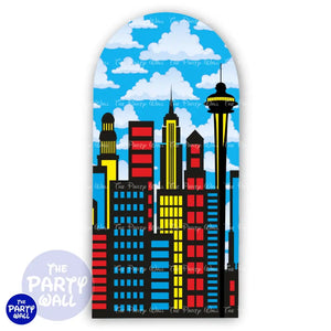 Superman - Funda para mampara de punta redonda o rectangular Mampara de punta redonda