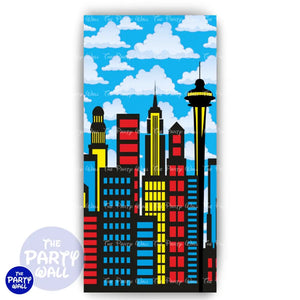 Superman - Funda para mampara de punta redonda o rectangular Mampara de punta redonda