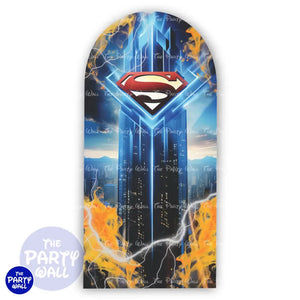 Superman - Funda para mampara de punta redonda o rectangular Mampara de punta redonda