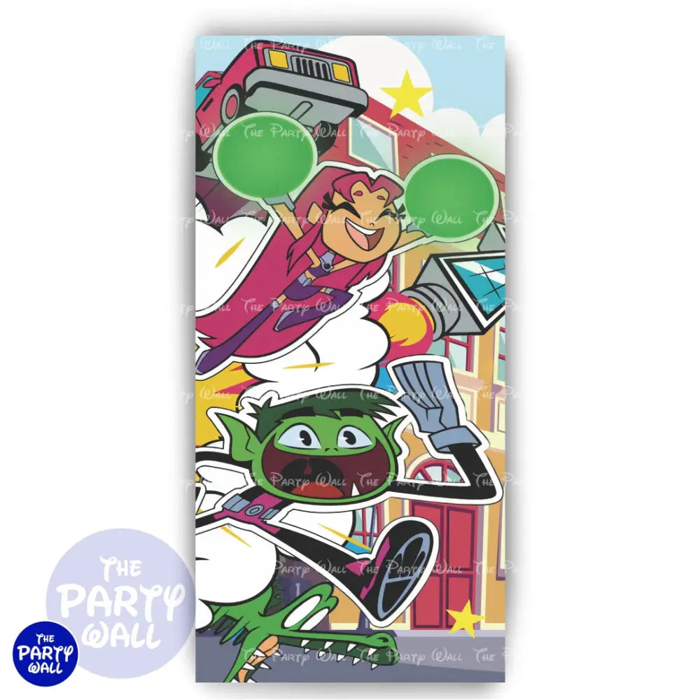 Teens Titans - Funda para mampara de punta redonda o rectangular Mampara de punta redonda