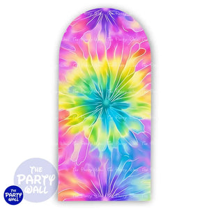 Tie Dye - Funda para mampara de punta redonda o rectangular Mampara de punta redonda