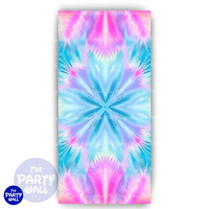 Tie Dye - Funda para mampara de punta redonda o rectangular Mampara de punta redonda