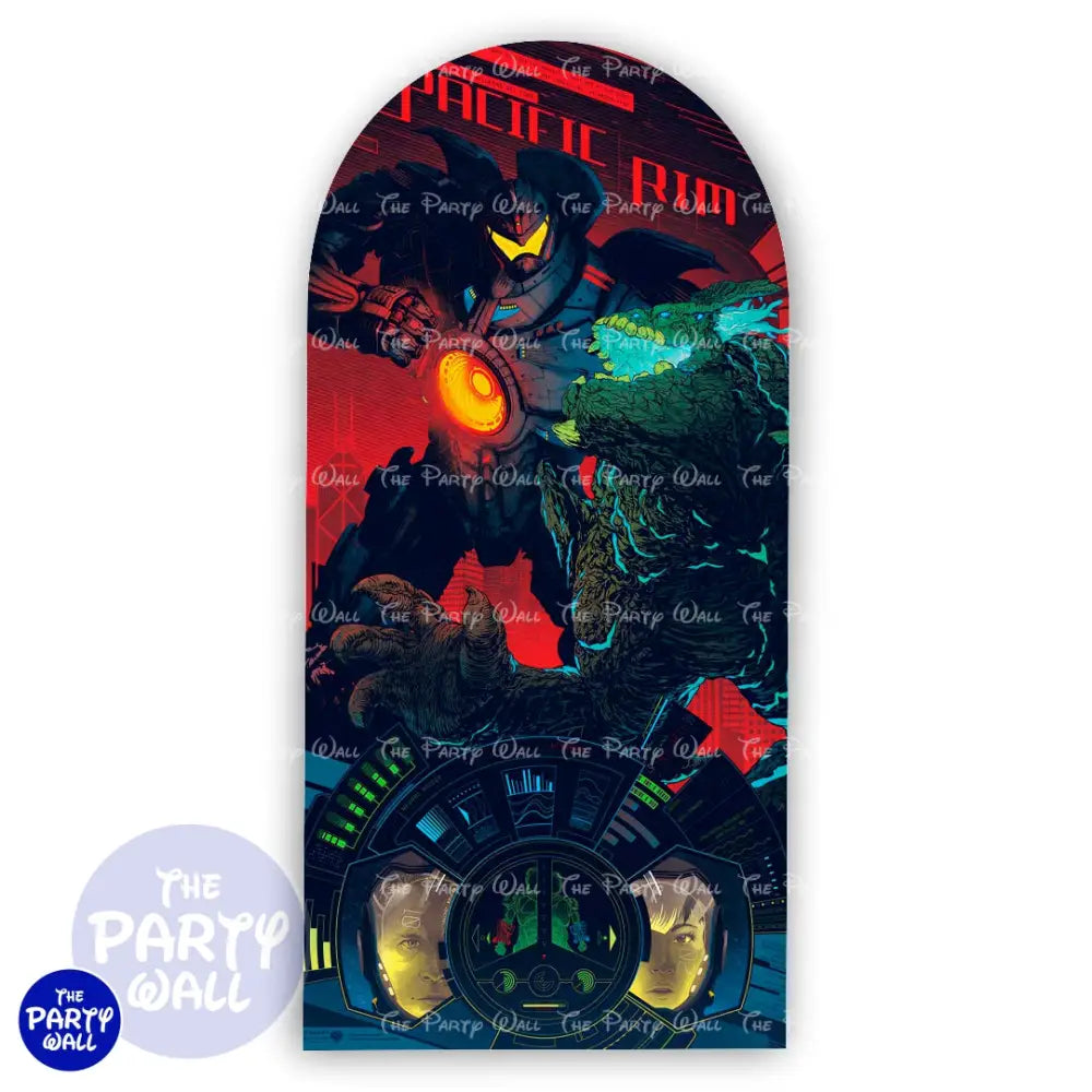 Titanes del Pacifico - Funda para mampara de punta redonda o rectangular Mampara de punta redonda