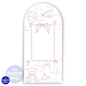 Toile de Jouy - Funda para mampara de punta redonda o rectangular Mampara de punta redonda