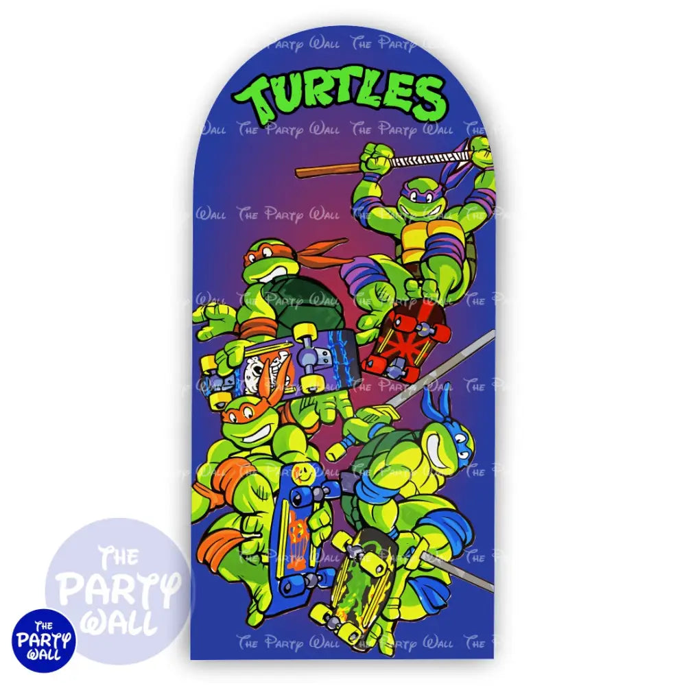 Tortugas Ninja - Funda para mampara de punta redonda o rectangular Mampara de punta redonda